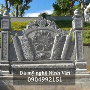 Mẫu cuốn thư đá của gia chủ ở Nho Quan, Ninh Bình