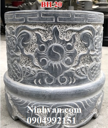 Mẫu bát hương đá BH 20 của gia chủ ở huyện Hoa Lư, Ninh Bình