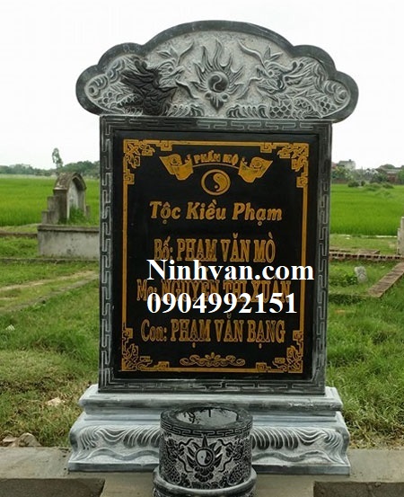 Mẫu bia mộ đá họ Phạm LMD 11 ở Hoa Lư, Ninh Bình
